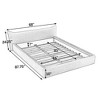 Velvet Grounded Bed Frame with Thickness Headboard, Upholstered Platform Bed with Solid Wood Frame Support for Bedroom, No Box Spring Needed - 2 of 4