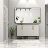 Vynxaria 60"x36" Oversized Modern Rectangle Bathroom Mirror with Black Frame - 2 of 4