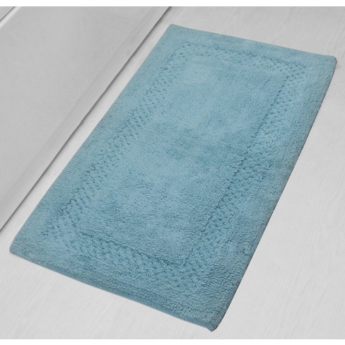 Bath Mat Rug 17x24 White, 100% Pure Cotton, Super Soft Bath Rugs, Plush &  Absorbent, Hand Tufted Heavy Weight Construction, Full Reversible Step Out