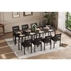 Dining Table Set for 4, 5 Piece Metal Frame Kitchen Table and Chair Set, Chamfer Design Space-Saving Dining Room Furniture - 3 of 4
