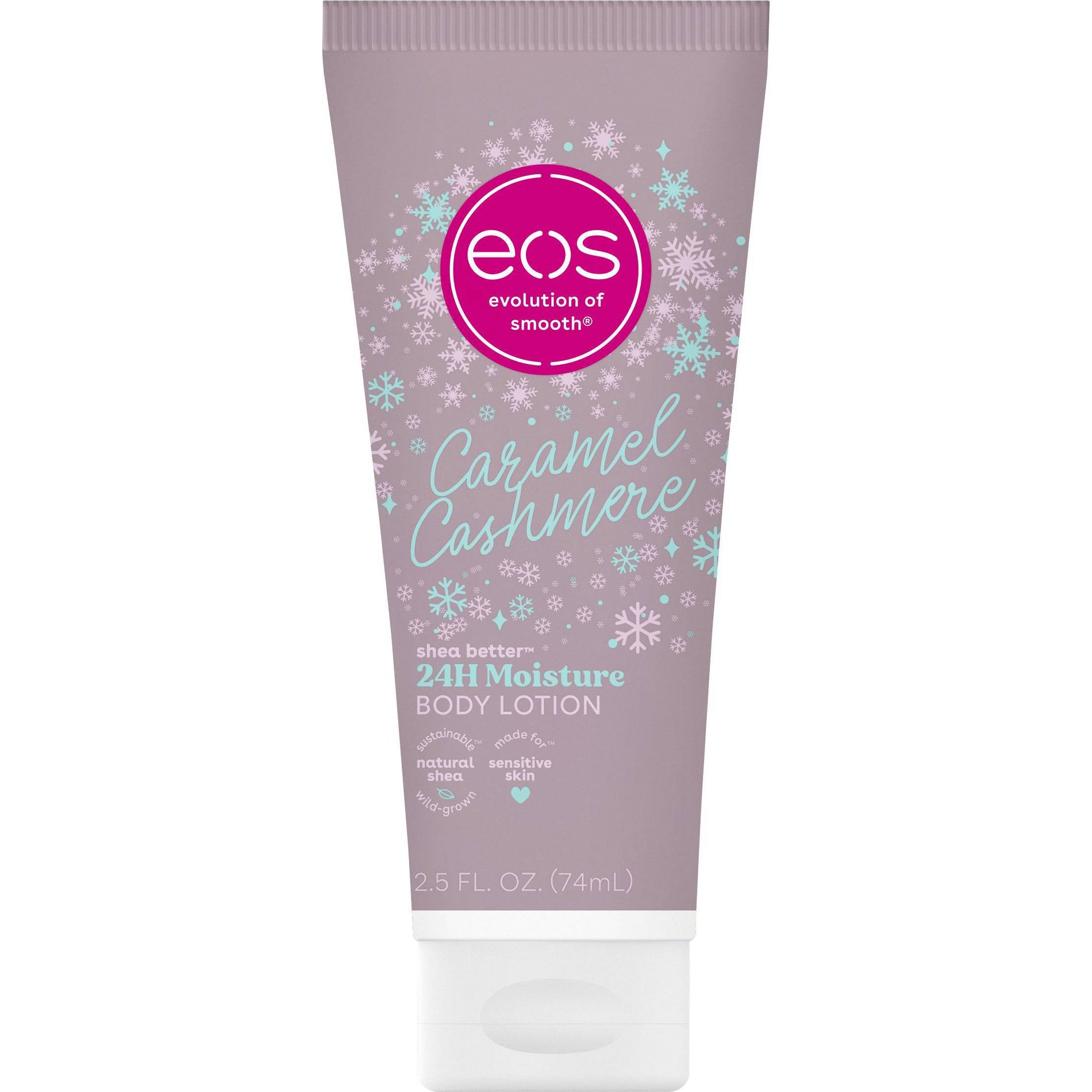 eos Mini Holiday Body Lotion - Caramel Cashmere - Travel Size - 2.5 fl oz