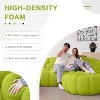 WJSHome Bubble Sofa Curved Couch Set, Breathable Mesh Fabric Modular Sectional Sofa (2 Seater, 3 Seater, Ottoman) - 3 of 4