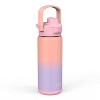 Zak Designs 20oz Stainless Steel Double Wall Vacuum Antimicrobial Beacon Bottle - 4 of 4