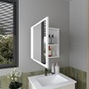 GlasFlength Decorative Wall Mirrors Wall Art Bathroom Decor Cabinet Wall Mount Vanity Medicine with Mirror for Bathroom, White, 5.7"*19.7"*21.1" - 3 of 4