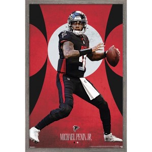Trends International NFL Atlanta Falcons - Michael Penix Jr. 25 Framed Wall Poster Prints - 1 of 4