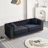 NicBex 86.2 Inch Velvet Tufted 2-Seat Sofa with 2 Throw Pillows for Living Room,Apartment,Bedroom - 3 of 4