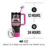 Hello Kitty Race Car 40 Oz Black & Pink Stainless Steel Tumbler With Handle - 4 of 4