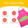 Curious Chef 4 Pieces Kids Apron Set for Toddlers, Oven Mitts and Chef’s Hat, Real Kitchen Wear Cooking Kit - 4 of 4