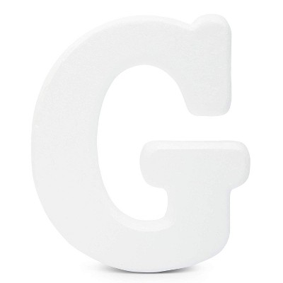 Bright Creations White 12-Inch Decorative Foam Letters G Alphabet for Crafts & Wedding Party Home Wall Decor