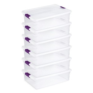 Sterilite ClearView Latch Box, Stackable Storage Organizer Bins for Home - 1 of 4