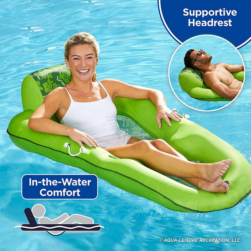 Aqua Leisure Luxury Water Recliner Lounge Pool Float with Headrest, 2 of 4
