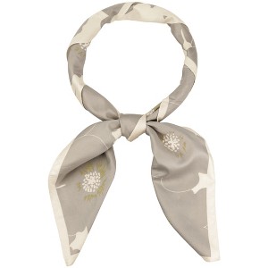 Elerevyo Women's Floral Contrast Color Silk Feeling Satin Square Scarves Bandanas 35.4" X 35.4" - 1 of 4