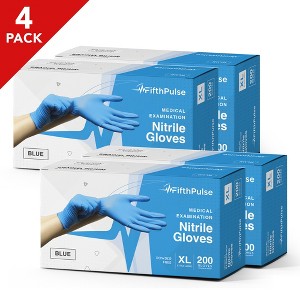 FifthPulse Bulk Blue Nitrile Exam Gloves, Perfect for Cleaning, Cooking & Medical Uses - 1 of 4