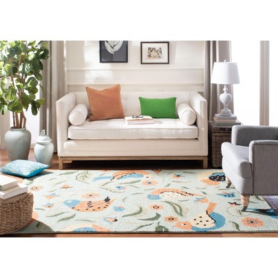 Blossom Sage Multi Hand-Knotted Wool Area Rug