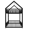 Okak Twin Size House Metal Bunk Bed with Ladders & Fence & Door,Contemporary Bed Frame for Bedroom,Apartments - 4 of 4