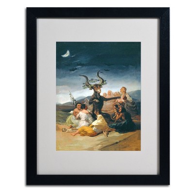 Trademark Fine Art -Francisco Goya 'The Witches' Sabbath' Matted Framed Art