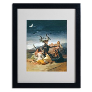 Trademark Fine Art -Francisco Goya 'The Witches' Sabbath' Matted Framed Art - 1 of 4