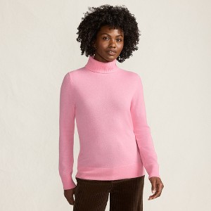 Lands' End Women's Cashmere Turtleneck Sweater - 1 of 4