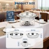 Chafing Dish Buffet Set 5 QT, Stainless Steel Round Chafing Dishes for Buffet With Lid Holder & Glass Lid, for Parties,Dinner - 2 of 4