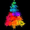 Men's Design By Humans Colorful Christmas Tree By DesignReadyStore Tank Top - 2 of 4
