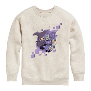 Boys' - Teenage Mutant Ninja Turtles - Shredder Pixels Graphic Long Sleeve Fleece Sweatshirt - 1 of 4