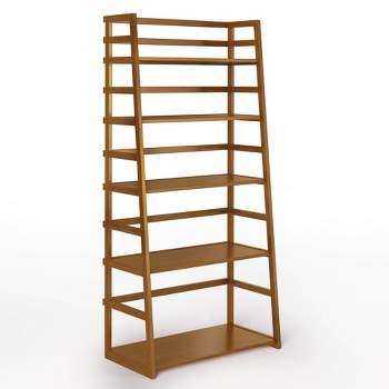 63" Normandy Ladder Shelf Bookcase Light Golden Brown - WyndenHall