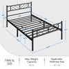 Yaheetech Metal Platform Bed with Arrow Design Headboard and Footboard - 3 of 4