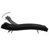 vidaXL Sun Lounger with Pillow Poly Rattan Black - 2 of 4