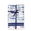 Hudson Baby Infant Boys Cotton Flannel Receiving Blankets 4-Pack, Born To Fly , One Size - 2 of 4