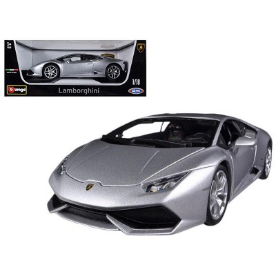 Lamborghini Huracan LP610-4 Silver 1/18 Diecast Car Model by Bburago