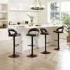 VECELO Bar Stools Set of 2,  Modern PU Leather Adjustable Swivel with Back, or Club Pub,Kitchen Island and Dining Room - image 2 of 4