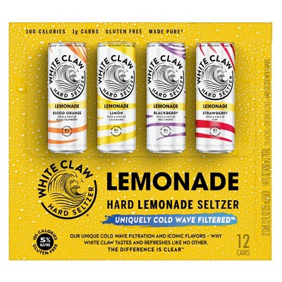 White Claw Refresher Hard Seltzer Lemonade - 12pk/12 fl oz Cans