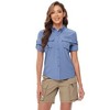 Women's UPF 50+ UV Sun Protection Safari Shirt Back Mesh-Lined Long Sleeve Button Down Fishing Shirts Hiking Shirts Travel Shirts for Women - 3 of 4