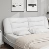vidaXL Headboard Cushion White 72" Faux Leather - 4 of 4