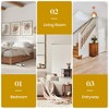 Heynemo Farmhouse Wood Mirror, Square Decorative Mirrors for Wall, Wall Mirrors for Living Room, Bedroom, Dining Room, Entryway, Hallway - 3 of 4