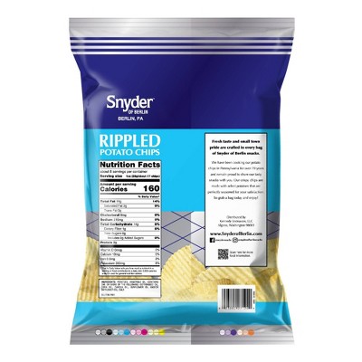 Snyder of Berlin Rippled Potato Chips - 7.75oz
