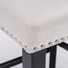 NicBex Set of 2 Velvet Wingback Bar Stools with Button Tufting, Chrome Nailhead Trim & Wood Legs, Modern Leisure Style Bar Chairs - 4 of 4