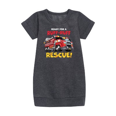 - Paw Patrol - Marshall Ruff Ruff Rescue Graphic Short Sleeve Fleece Dress