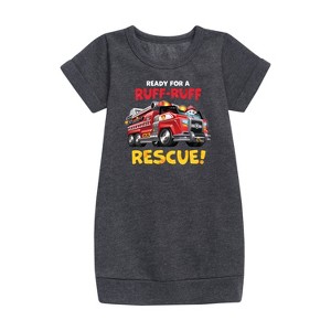 - Paw Patrol - Marshall Ruff Ruff Rescue Graphic Short Sleeve Fleece Dress - 1 of 4
