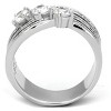 Slickblue Trio CZ Ring for Women, Stainless Steel, No Plating, Polished Finish, Round Stones, Classic Design, size 5–10 - 3 of 4
