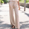 Amaryllis Women's Wide-Leg Drawstring Pants High-Waisted Relaxed Fit Lightweight Casual - 4 of 4