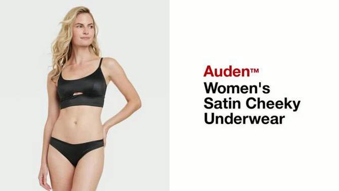 Women's Satin Cheeky Underwear - Auden™, 2 of 4, play video