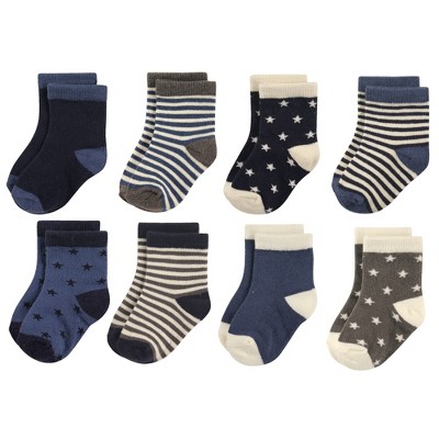 Hudson Baby Infant Boy Cotton Rich Newborn And Terry Socks, Stars, 4t ...