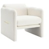 CAVINAS Teddy Fabric Accent Chair with Waved Arms,Modern Upholstered Living Room Chairs,Reading Chairs for Living Room - 2 of 4