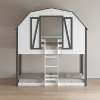 Child Craft Twin Over Twin House Bunk Bed for Kids, Low Wooden Montessori Bunk Bed, Easy Access Ladder to Top Bunk - 2 of 4