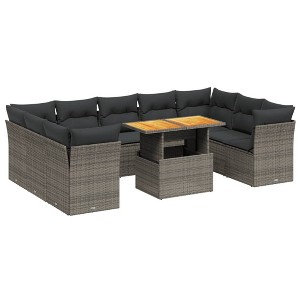 vidaXL Garden Sofa Set Grey - 1 of 4