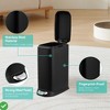 Kitchen Trash Can 3.2 Gallon w/ Soft Close Lid & Foot Pedal Fingerprint Resistant Kitchen Garbage Bin - 4 of 4