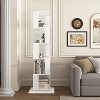 KWPZQEB Bookshelf, Rotating Bookshelves, Home Office Bookcase Shelf Storage Organizer, Free Standing Storage Shelving Unit for Living Room, Bedroom - 2 of 4