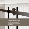 VYNXARIA 60"W*72"H Frameless Shower Door Single Sliding,1/4 inch Thick Clear Tempered Glass Shower Door with Zinc Roller Rail System,Black - 4 of 4