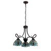 Chloe Lighting Empress Dragonfly Tiffany-Style Dark Bronze 3 Light Mini Chandelier 24" Wide - 2 of 4